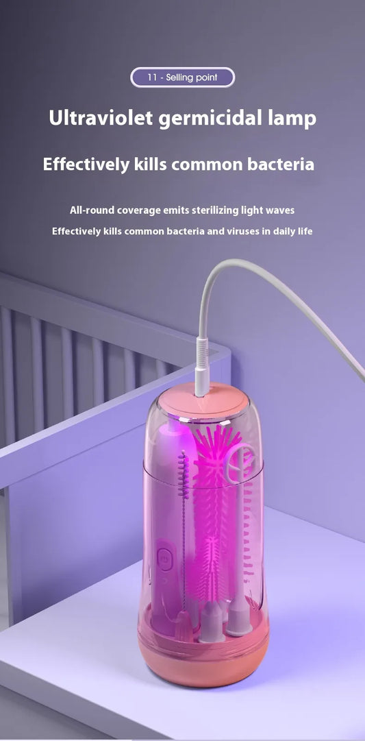 Electric Baby Bottle Brush & UV Sterilizer Set